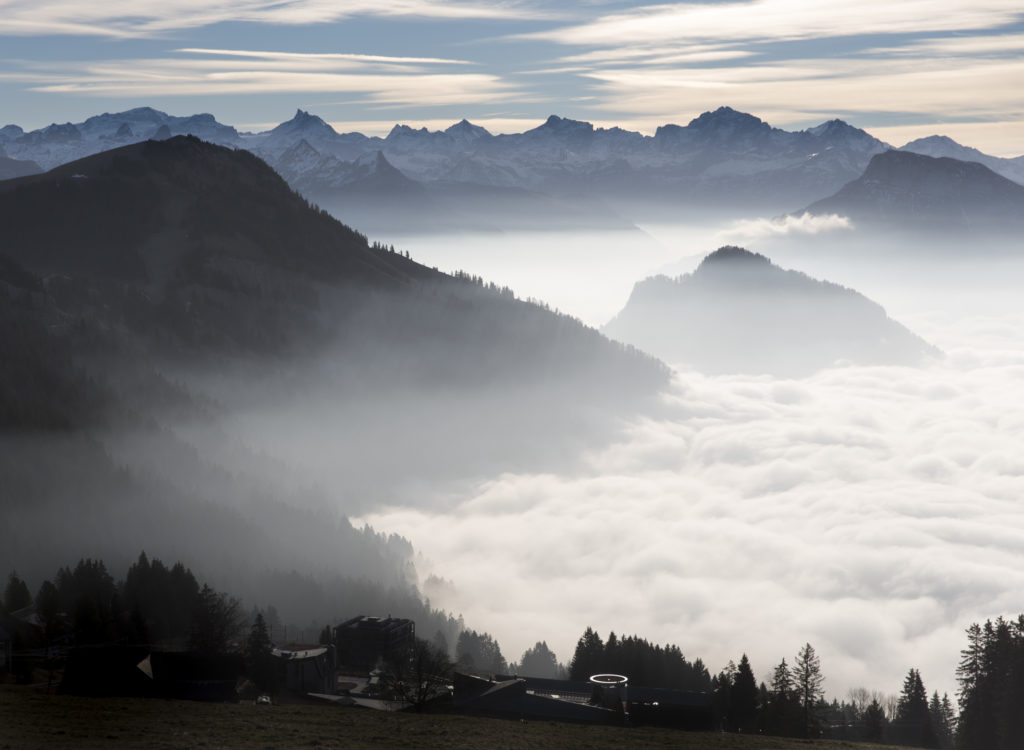 Nebelmeer Nebelmeer über den Innerschweizer Bergen von der Rigi aus fotografiert
