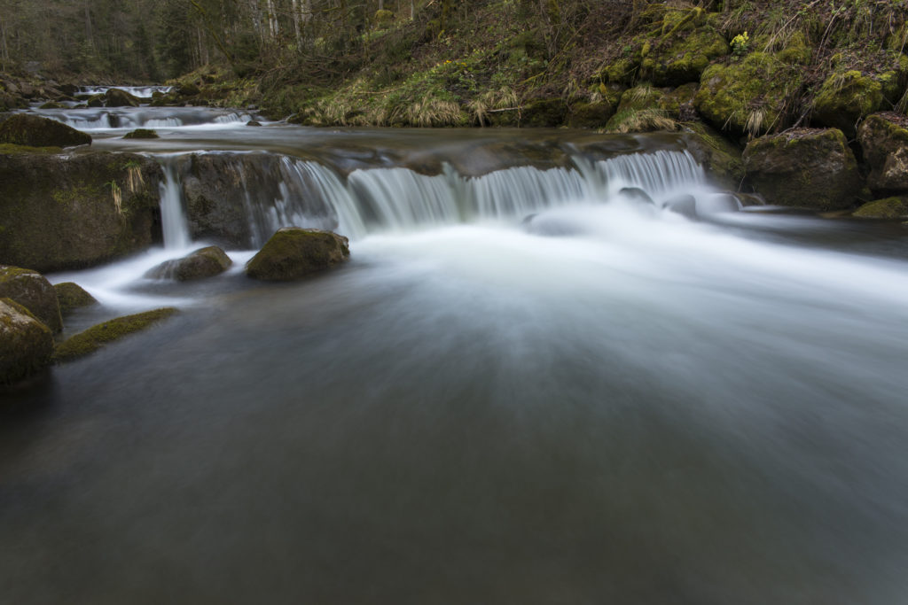 flowing river Langzeitaufnahme eines fliessenden Baches im Eigenthal