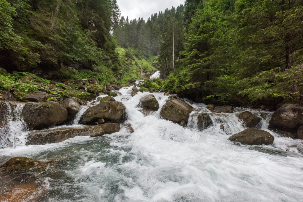 tobendes Wasser tobendes Wasser an einem Waldhang